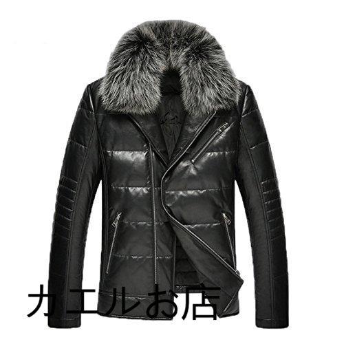 公式の店舗 メンズ ダウンジャケット 大きいサイズあたたかいカッコイイ 立て襟レザージャケット ダウン レザー ビジネスコートライダース 大きいサイズあたたかいカッコイイ メンズ ダウンジャケット ビ ジャケット