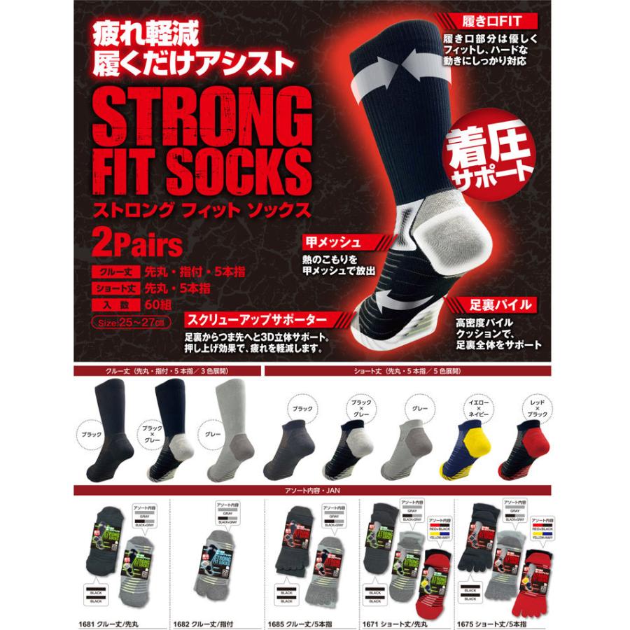 ソックス 靴下 疲れにくい靴下 ストロングフィットソックス 5本