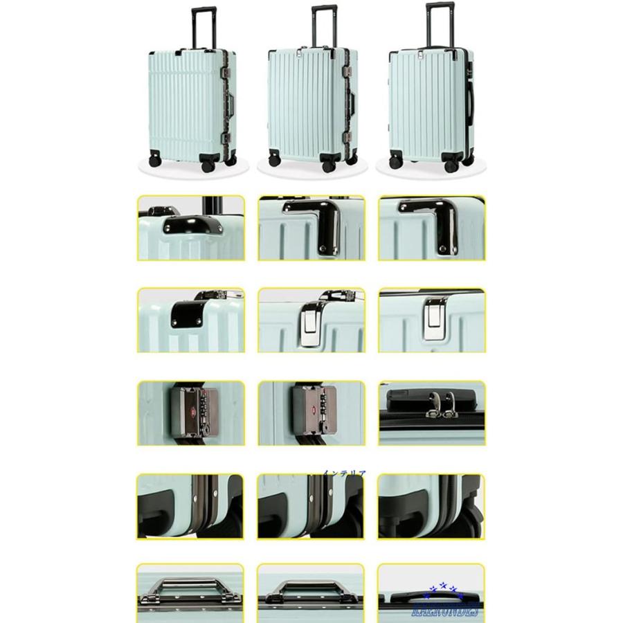 スーツケース キャリーケース 機内持ち込み 35L キャリーバッグ TSAローク搭載 アルミフレーム 超軽量 小型 耐衝撃 静音 おしゃれ｜kaerundesu｜03