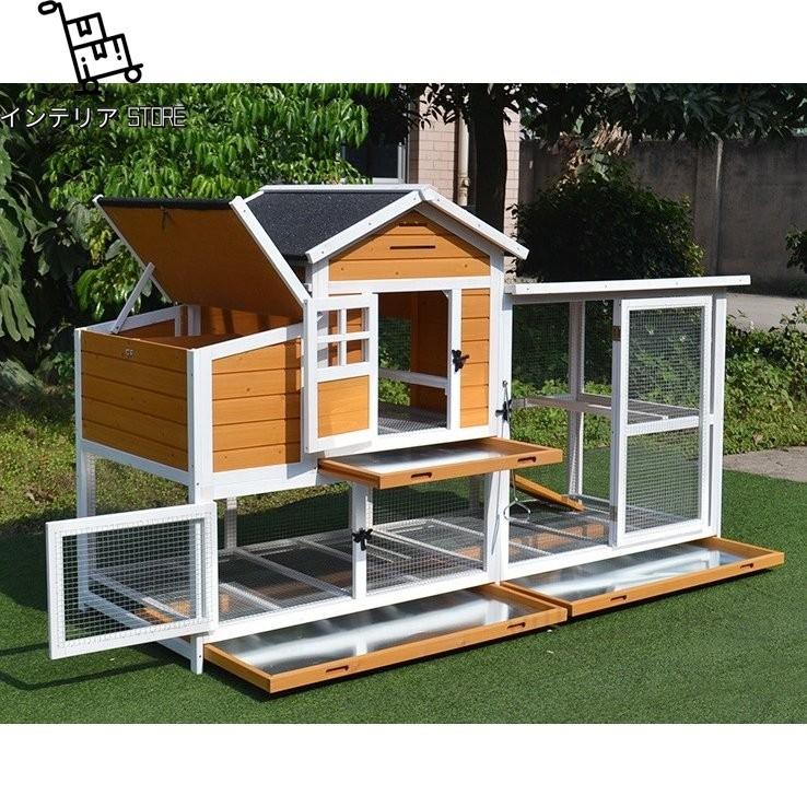 【公式】 ウサギ 屋外飼育 丈夫 ペットケージ 特大別荘 高品質超大型犬ハウス 飼育ケージ 犬 猫 鶏 鴨 猫用 透明なドア 室内外兼用 取り付けやすい 防腐材 【JSB8863205069】(31460円)