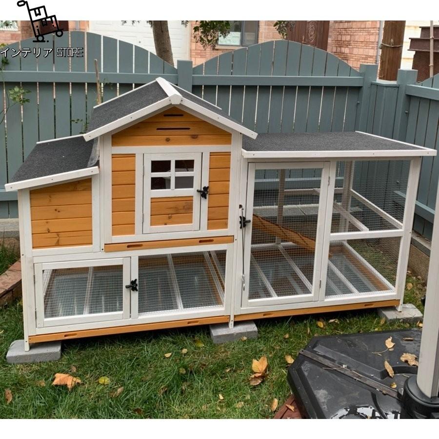 【公式】 ウサギ 屋外飼育 丈夫 ペットケージ 特大別荘 高品質超大型犬ハウス 飼育ケージ 犬 猫 鶏 鴨 猫用 透明なドア 室内外兼用 取り付けやすい 防腐材 【JSB8863205069】(31460円)