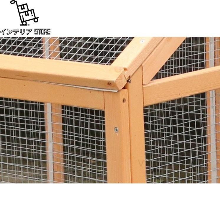 匿名配送 透明なドア 別荘 大型インコ用　バード 鳥籠 飼育ケージ 小動物 ペット 松の木 鳥 鶏 鴨 うさぎ 室外 転倒防止 組立式 防腐材 【H1127902456】(40035円)