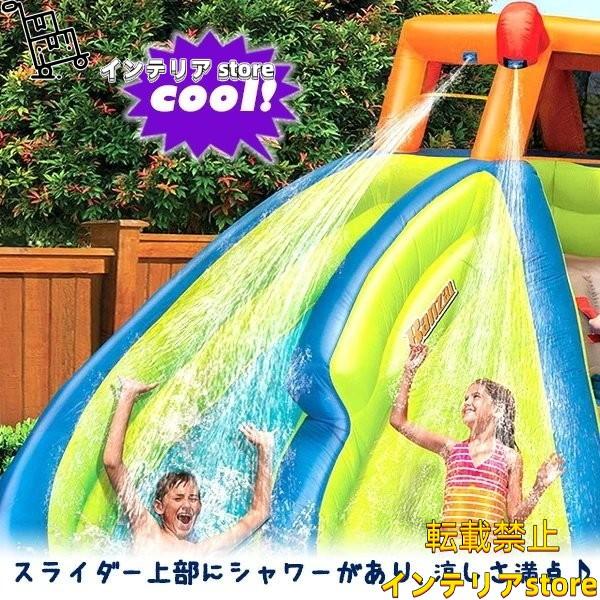 【新品 送料込み】 バンザイ アクア スポーツ ウォーター パーク スライダー付きプール 家庭用 水遊び プール ビニールプール 滑り台 大型プール ビニールボール付き エアー遊具 【CEG2400525383】(85207円)