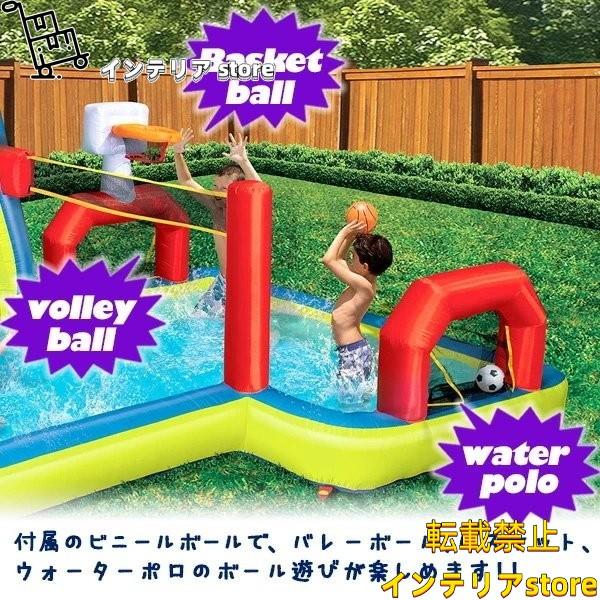 【新品 送料込み】 バンザイ アクア スポーツ ウォーター パーク スライダー付きプール 家庭用 水遊び プール ビニールプール 滑り台 大型プール ビニールボール付き エアー遊具 【CEG2400525383】(85207円)