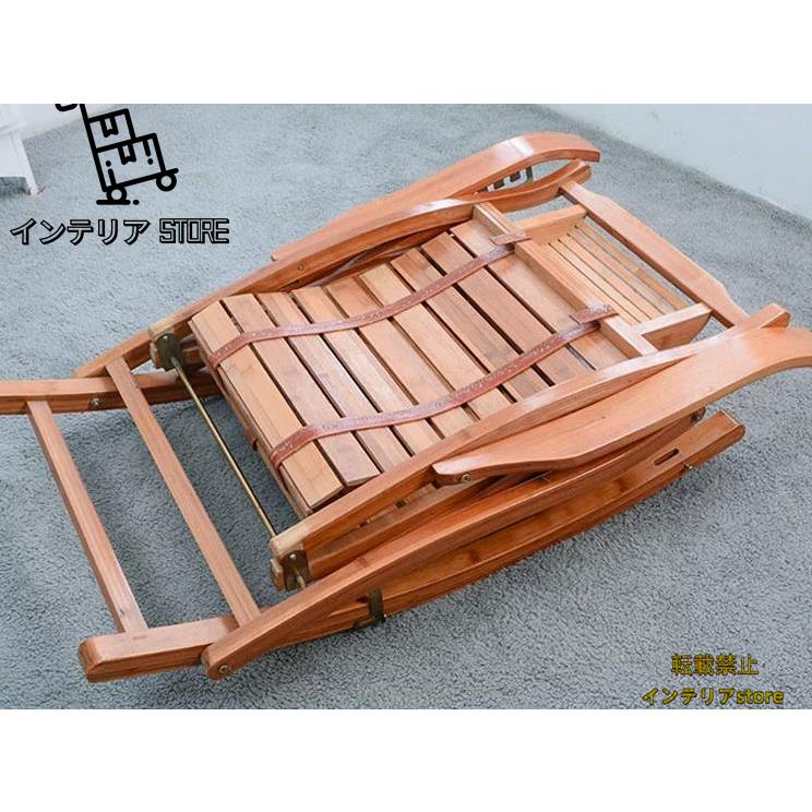 竹製ロッキングチェア レジャー用　折りたたみチェア 　仮眠ラウンジチェア 家庭用椅子 高さ調節可能　長クッションが付き