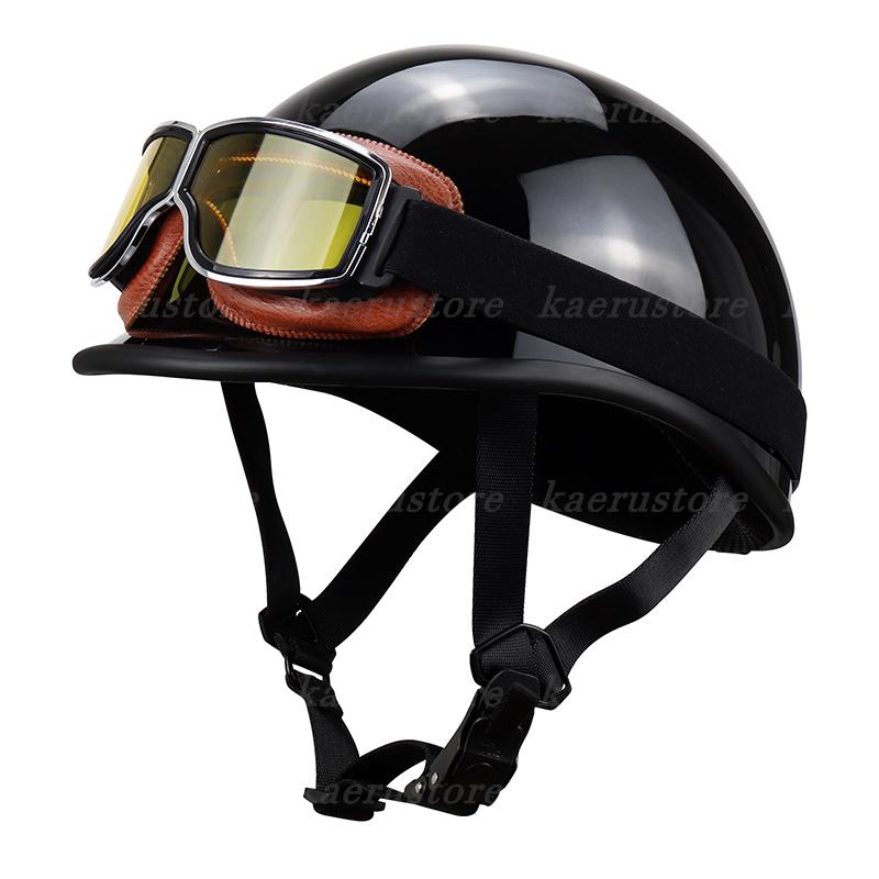 バイクヘルメット ハーレー ヘルメット 通気 耐衝撃性 L 半キャップ 半帽