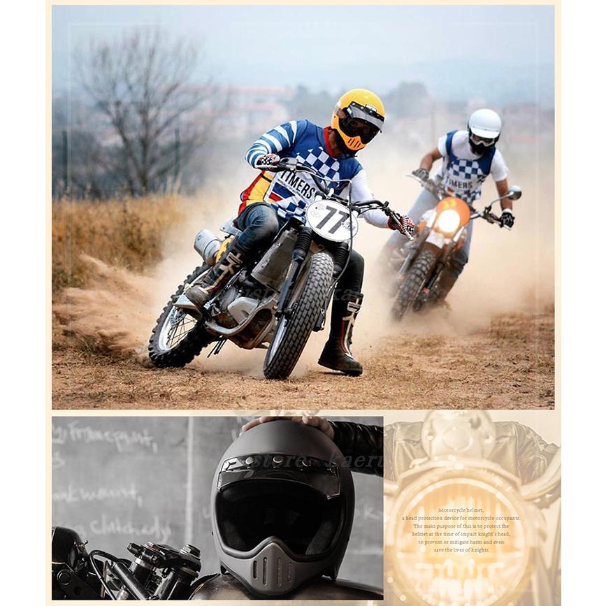 Amzフルフェイスヘルメット ガラス繊維 ビンテージスタイル ハーレー オフロードバイク用ヘルメット フルヘルメット 男女兼用 サイズm Xxl Toukui0023 かえるストアー 通販 Yahoo ショッピング