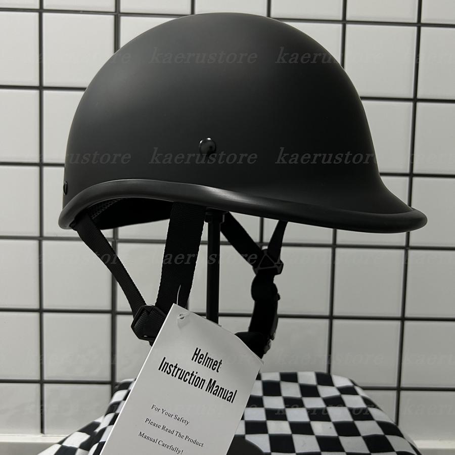 ご予約品】 レトロハーレー バイク用ヘルメット 艶消し黒 ジョッキー