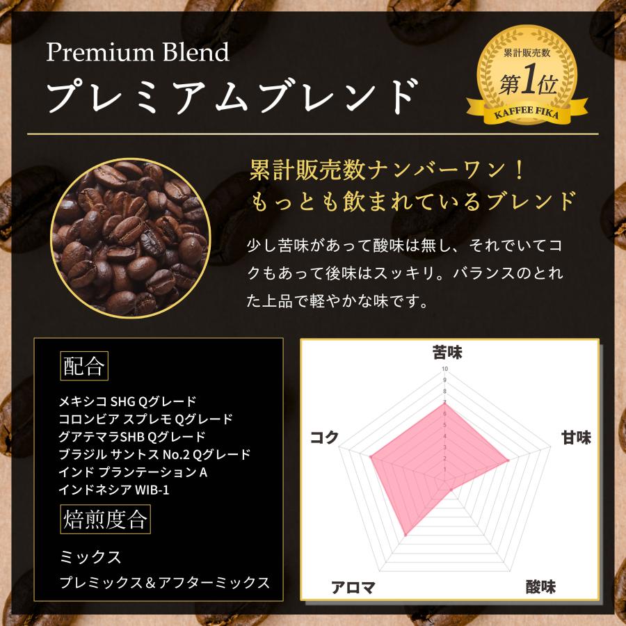 コーヒー豆 コーヒー 豆 珈琲豆 Qグレード配合 スペシャリティ使用 自家焙煎 500g プレミックス アフターミックス / プレミアムブレンド |  | 02