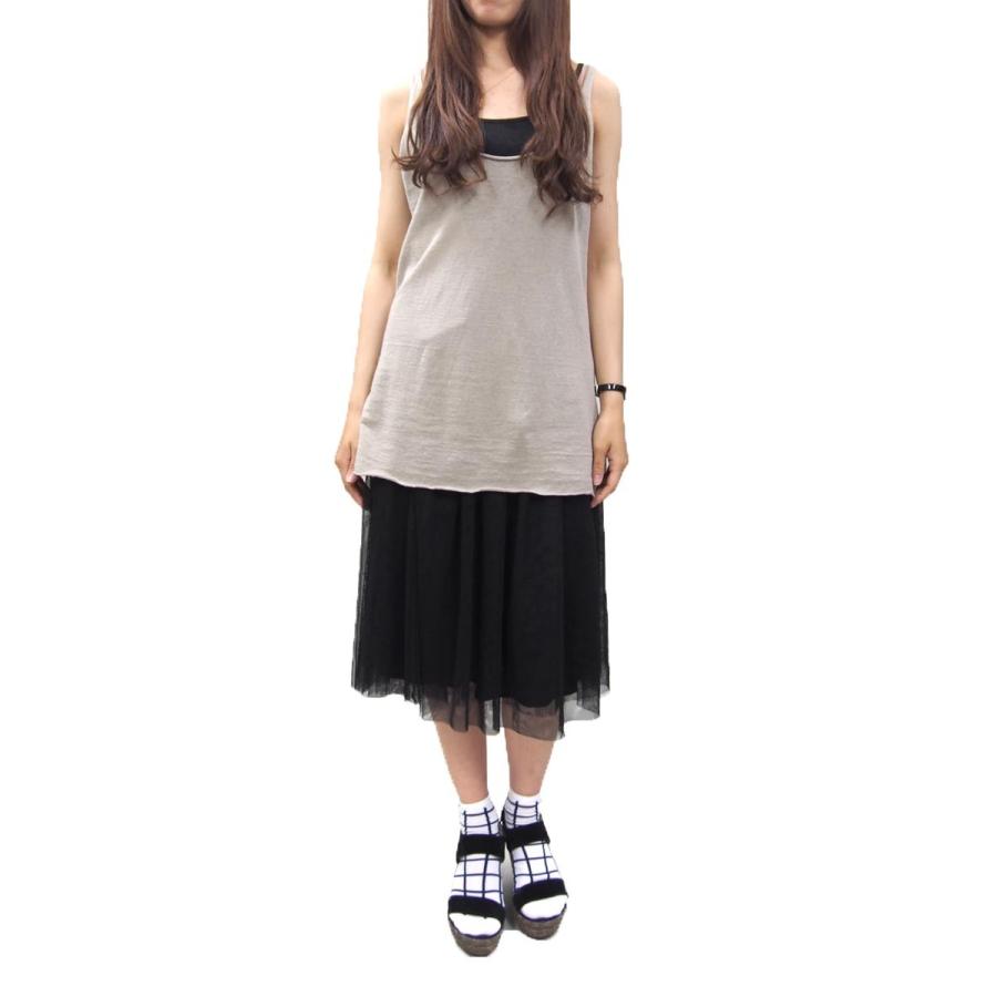 LORENA ANTONIAZZI(ロレーナアントニアッツィ)リネンニットタンクトップ(サイズM)(ベージュ)