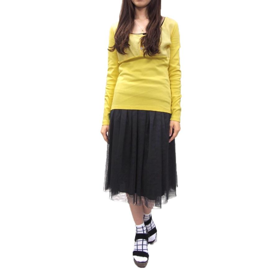 LORENA ANTONIAZZI(ロレーナアントニアッツィ)デザインカットソー(サイズ42)(イエロー)