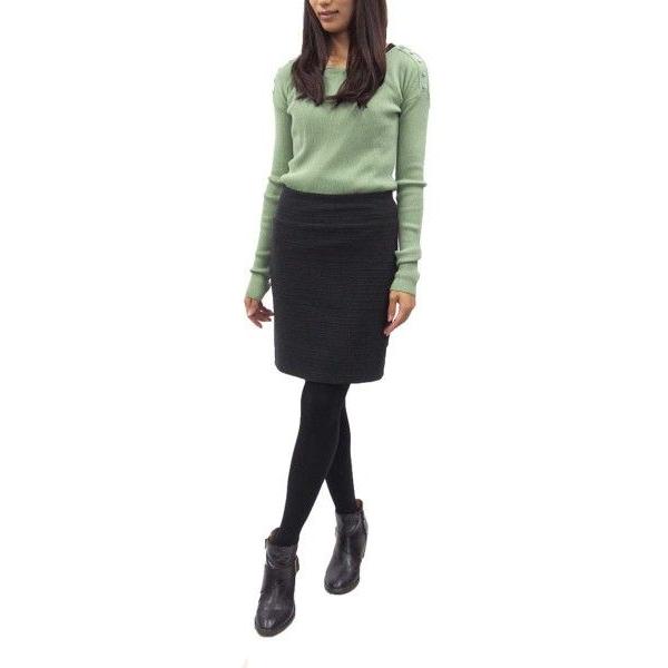 ERMANNO SCERVINO(エルマノシェルビーノ)リブニット(サイズ42)(グリーン)