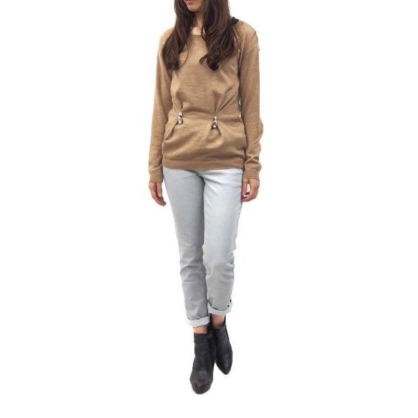 Moschino(モスキーノ)ビジュー付きプルオーバーニット(サイズ40)(キャメル)