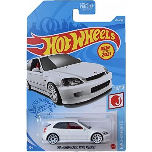 公式カスタマイズ商品 Hot Wheels ´99 Honda Civic Type R EK9 White JImports 10/10