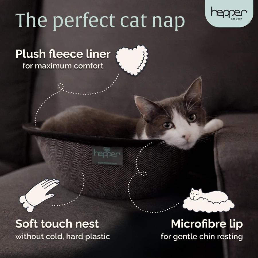 毎日出荷送料無料 Hepper Cat Nest Washable Cat Bed with Removable Fluffy Fleece Liner Cozy