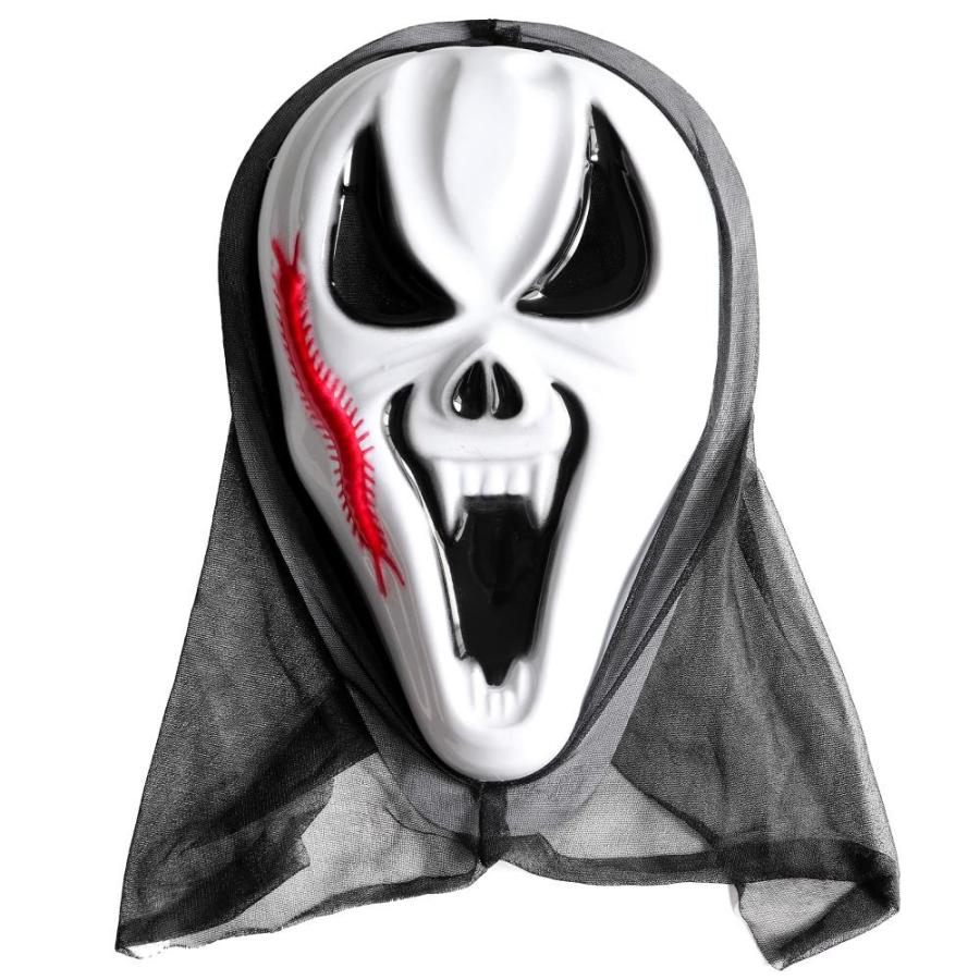 Halloween Ghost Face Mask Free Size Ghost Face Mask With Shroud Scary