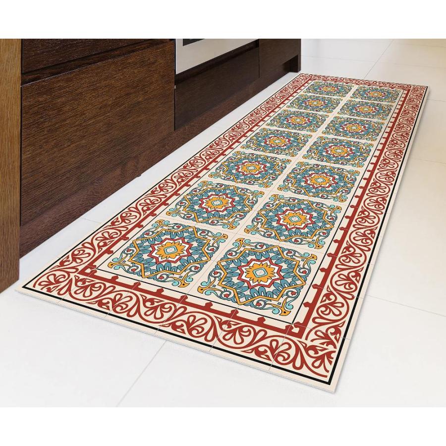 IRIGIRI Vinyl Kitchen Floor Mat Decorative Linoleum PVC Rug Runner Tile