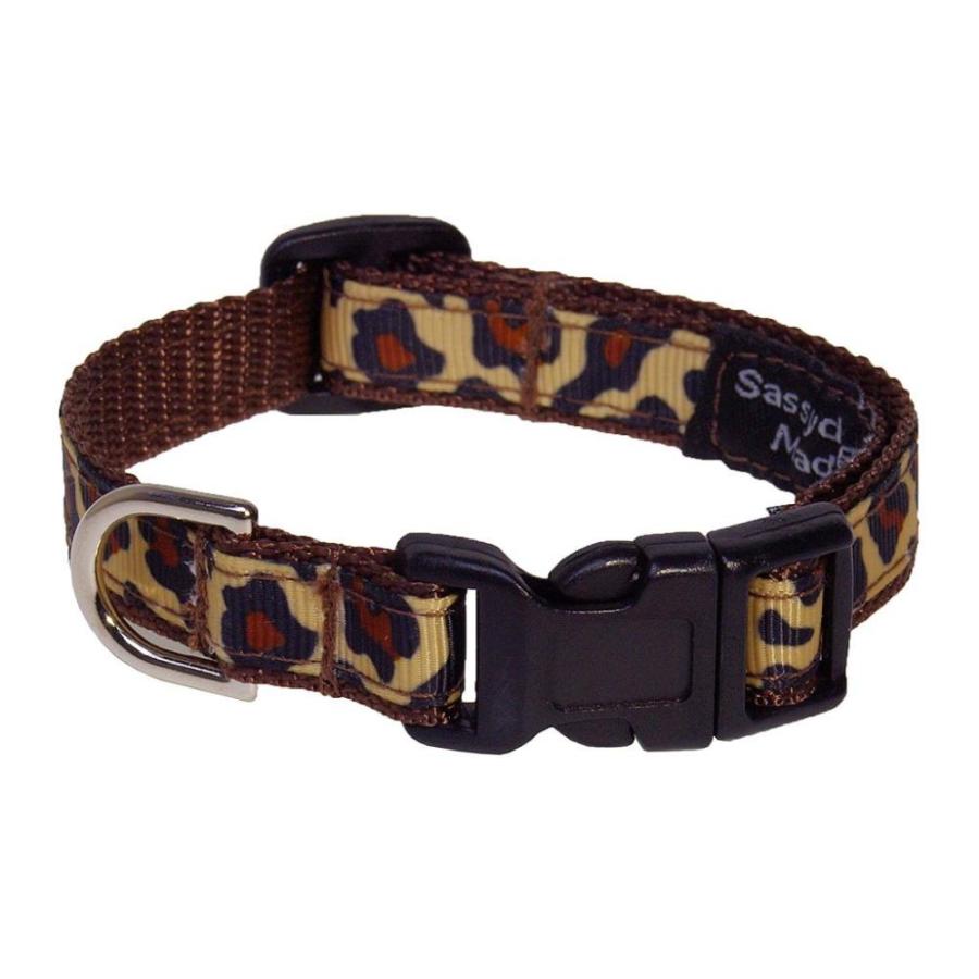 Sassy Dog Wear 612Inch Natural Leopard Dog Collar XSmall by Sassy Dog Wear YS0000046838378085