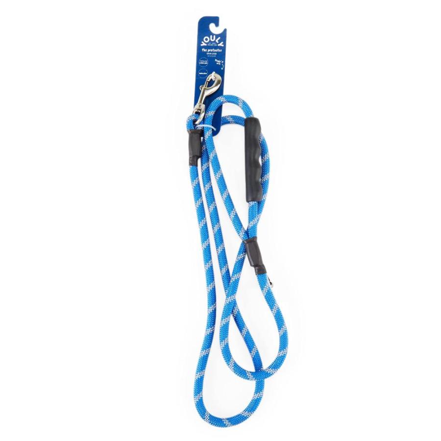 Petco Brand YOULY Reflective Braided Rope Dog Leash in Blue 6 ft