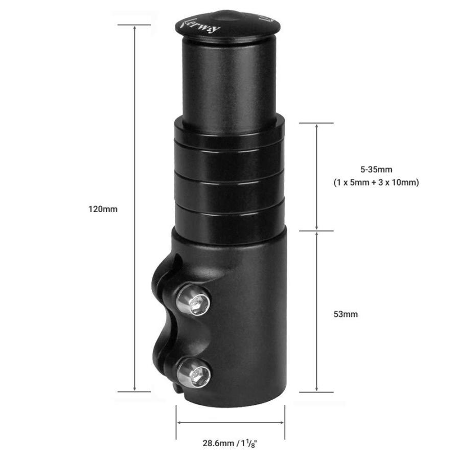 LERWAY Bike Stem Riser Extender MTB Handlebar Stem Adapter with Hex Key