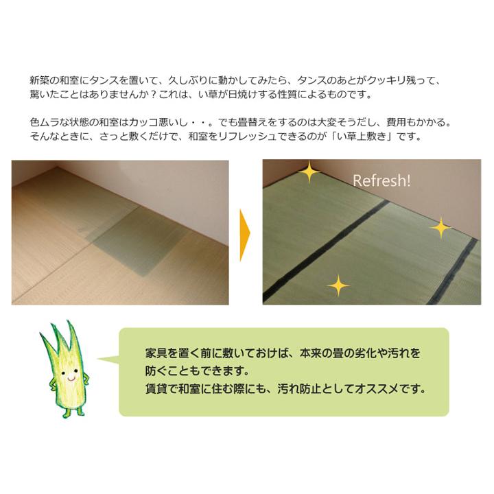純国産 い草 上敷き カーペット 麻綿織 『清正』 本間6畳(約286×382cm） 熊本県八代産イ草使用[13]_2