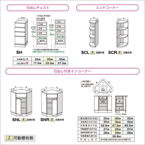 【引戸シリーズ】セミオーダーカウンター下収納ぴったりくん キャビネット(ポリカタイプ グレイ) 幅120cm×奥行30cm[L][03]_2