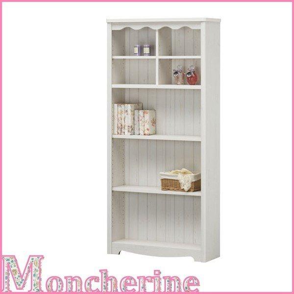 本棚 書棚 可愛い シェルフ モンシェリーヌ 幅75cm 高さ160cm おしゃれ ラック 収納棚 オープンラック かわいい 飾り棚 棚 姫家具 姫系 白家具 白 ホワイト Y Mosd Mcn 1675 Kag Deli かぐでり 通販 Yahoo ショッピング