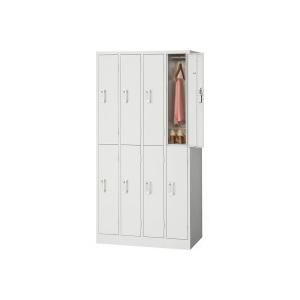 オフィスロッカー スチールロッカー ロッカー 収納 オフィス家具 カバン 職場 オフィス 棚 鍵付き 貴重品 白 8人用 ワイド 大容量 白 カバン バッグ Abt 163 家具 インテリア通販アットカグ