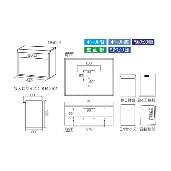 ポスト　郵便ポスト　郵便受け　壁掛けポスト　ダイヤル　おしゃれ　錆びない　鍵　防水　表札　鍵付き　玄関　安い　屋外用　A4