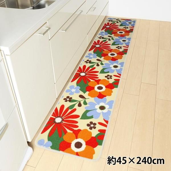 キッチンマット キッチン マット おしゃれ 北欧 240 クッション ロング 大判 ラグ カーペット 滑り止め 45 240 花柄 Abt 7218 家具 インテリア通販アットカグ 通販 Yahoo ショッピング