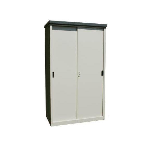 新発 物置 倉庫 屋外 安い 収納庫 小屋 ベランダ ラック 庭 ガレージ 車庫 駐輪場 収納 掃除道具 鍵 スリム 中型 引き戸 スチール 棚 薄型 幅93 奥行50 高さ155 人気ブランドを Kuljic Com