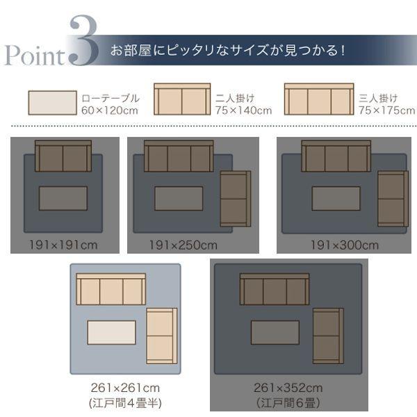 い草ラグ い草カーペット い草マット 上敷き 畳 フローリング 置き畳 ござ ゴザ 敷物 不織布有 261×261 4畳半 ベージュ_6