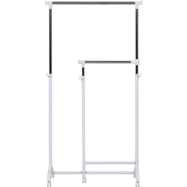 ハンガーラック おしゃれ スリム 頑丈 パイプハンガー 洋服 掛け 2段