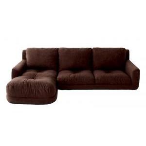 コーナーソファー コーナーソファ L字 3人 カウチソファー 座椅子 ローソファー ( ローコーナーカウチ スエード 左曲 ベージュ )