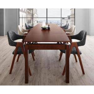 ダイニングテーブルセット 6人用 椅子 おしゃれ 伸縮式 伸長式 北欧 7点 ( 机+チェア6脚 ) デザイナーズ スタイリッシュ ウォールナット 大きい 幅140 幅240