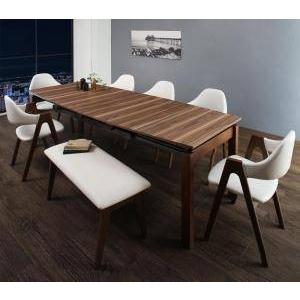 爆売り ダイニングテーブルセット 8人用 椅子 ベンチ 伸縮 伸長 北欧 8点 机 チェア6 長椅子1 デザイナーズ スタイリッシュ ウォールナット 大きい 幅140 幅240 Kag 家具 インテリア通販アットカグ 通販 Yahoo ショッピング 絶対一番安い Www Kslcity