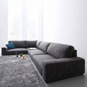 コーナーソファー ローソファー 座椅子 低い こたつ L字 l型 4人掛け 大人数 カウチ ( ローバック ) 布張り モダン クール スタイリッシュ デザイナーズ 高級