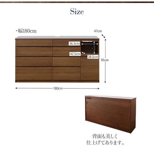 食器棚 キッチン 収納 ラック 大容量 ( 組立有 カウンター 約 幅180 奥行47 高さ95 ) ロータイプ ワイド 作業台 引出 コンセント 炊飯器 スライド ヴィンテージ 食器棚 キッチン 収納 ラック 大容量 カウンター ロータイプ 炊飯器 スライド ヴィンテージ