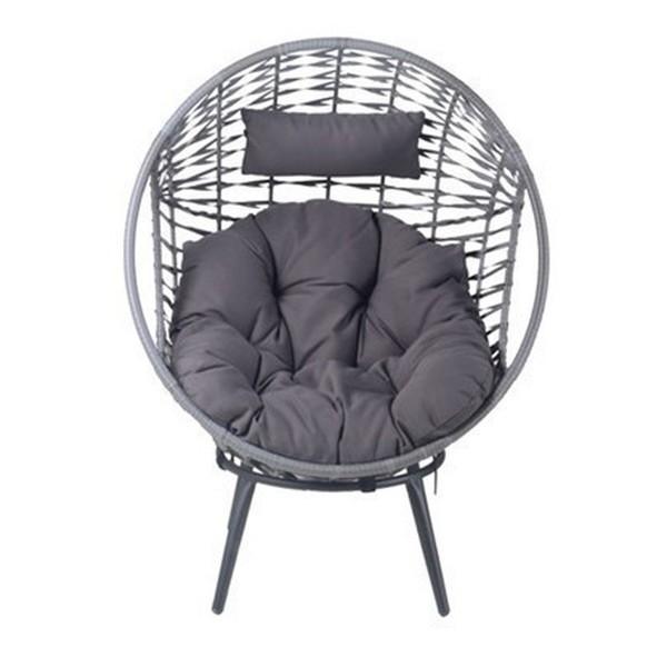 格安即決 ガーデンチェア おしゃれ 椅子 チェア 屋外 カフェ テラス ガーデン 庭 ベランダ バルコニー アジアン アウトドア グレー 半額品 Www Thedailyspud Com