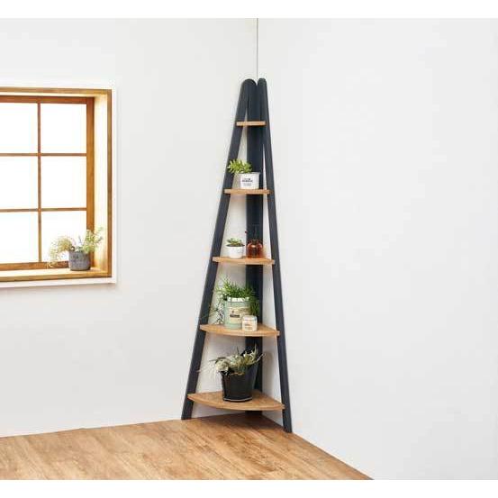 コーナーラック オープンラック おしゃれ 北欧 木製 安い 棚 ラック 収納 キッチン 台所 整理棚 リビング収納 収納棚 軽量 高い ハイタイプ パイン材 5段 アンテ Kag 家具 インテリア通販アットカグ 通販 Yahoo ショッピング