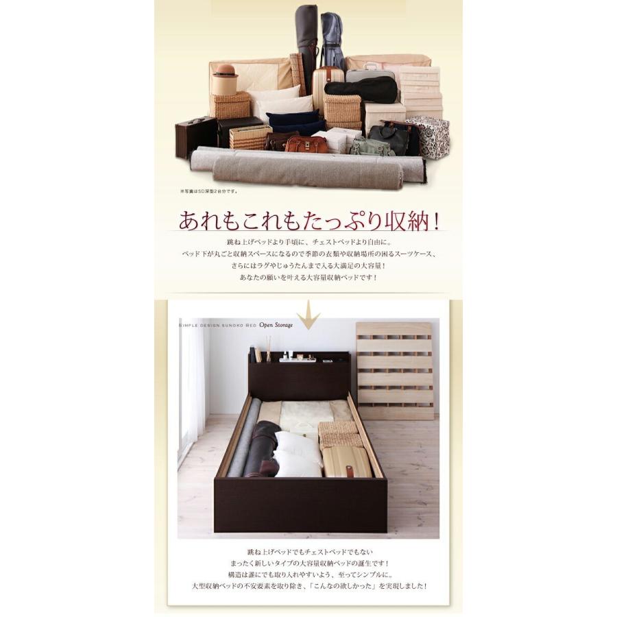シングルベッド 一人暮らし マットレス付き ベッド下 収納 大容量 高い 床下 全面 宮 棚 携帯 コンセント スマホ 充電 すのこ 通気性 カビ ヴィンテージ_4