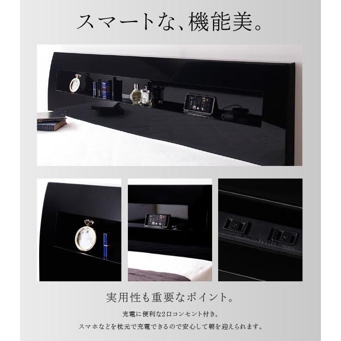 輝く高品質な ダブルベッド 2人 マットレス付き 脚 足 宮 枕元 棚 ラック 携帯 メガネ リモコン 頭上 収納 コンセント スマホ 充電 電気 すのこ 通気性 除湿 カビ 鏡面 モダン オープニング大放出セール Www Kingfishswimming Com