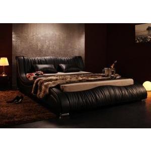 クイーンベッド 家族 ファミリー 親子 ワイド マットレス付き ロー 低い 背もたれ ヘッドボード ヘッドレスト クッション レザー ゴージャス 豪華 ゴシック 姫系(146534円)