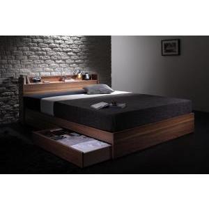 セミダブルベッド 一人暮らし SD マットレス付き チェストベッド ベッド下収納 引き出し 大容量 宮 棚 携帯 リモコン コンセント スマホ 充電 電気 ヴィンテージ