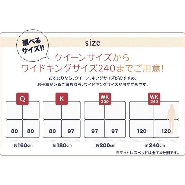 連結ベッド クイーン 2台 セット 2人 3人 家族 つなげる 分割 ファミリー 脚付き マットレスベッド パッドシーツ付 ロー 低い 北欧 おしゃれ アンティーク_4