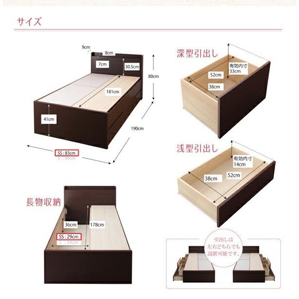 セミシングルベッド 一人暮らし コンパクト ショート丈 小さい フレーム チェスト 収納 引き出し 大容量 宮 棚 携帯 コンセント スマホ 充電 アンティーク_2