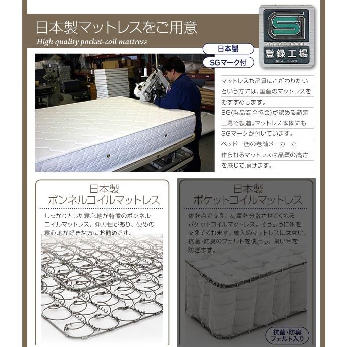 連結ベッド 幅240 キング ワイド 2人 3人 4人 家族 つなげる 2台 連結 分割 ファミリー 親子 マットレス付き ベッド下 収納 大容量 高い 床下 スペース 全面_6