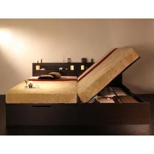 シングルベッド 一人暮らし マットレス付き 跳ね上げ式ベッド ガス圧 ベッド下 収納付き 大容量 宮 棚 携帯 収納 照明 読書 ライト コンセント スマホ 充電(54647円)