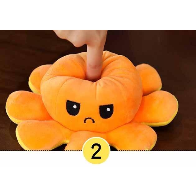 ユニークな顔のぬいぐるみ 約20cm タコ ぬいぐるみ 裏返し 20cm リバーシブル プレゼント おもちゃ人形