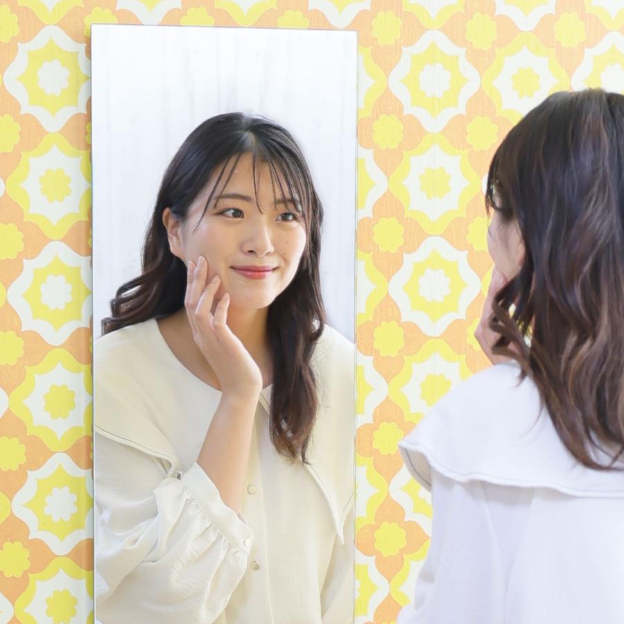 かがみどっとねっと 玄関用 姿見 鏡 壁掛け 賃貸OK 全身 30×150cm 日本